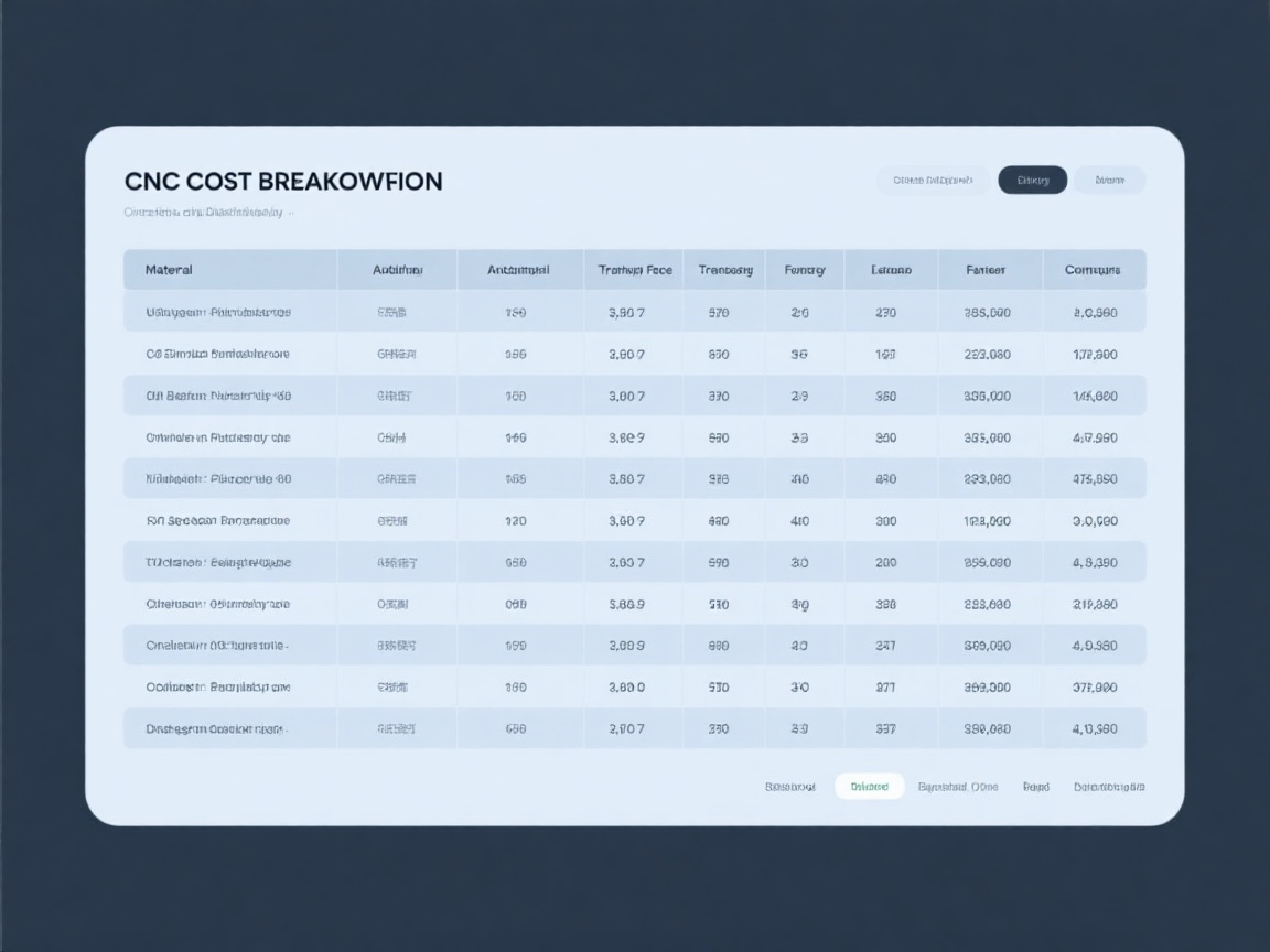 CNC Machining Cost Structure Pie Chart