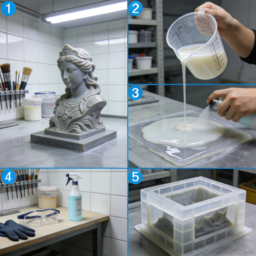 Silicone mold making process