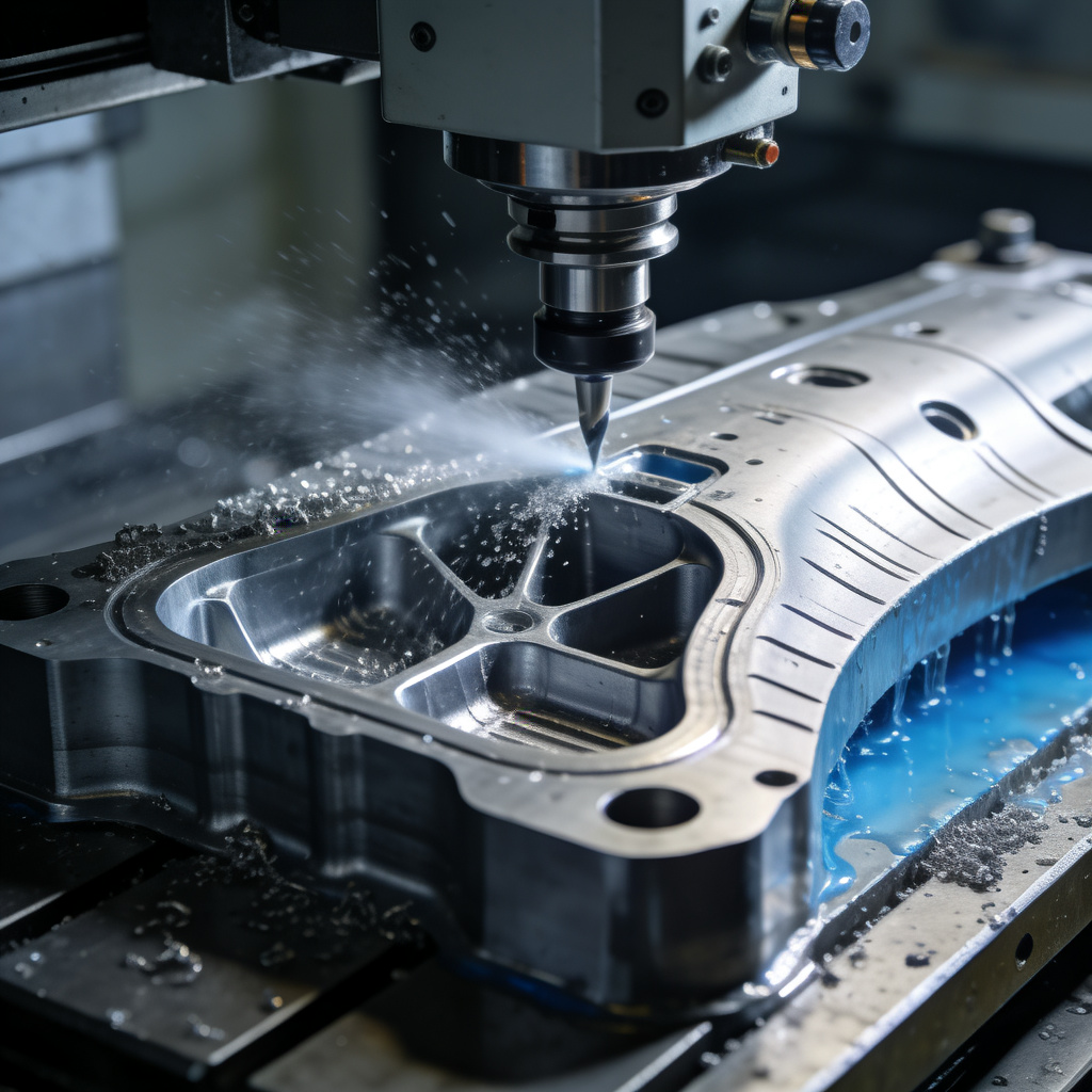 5-axis CNC machining complex aerospace component