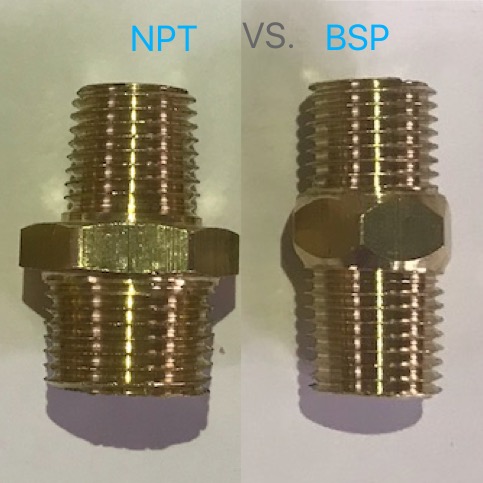 NPT vs BSP threaded brass fittings comparison