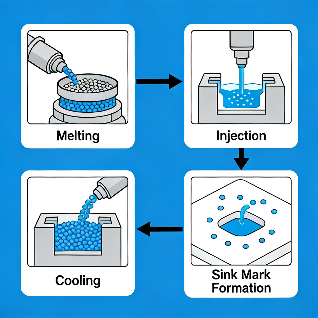Sink mark formation flow chart