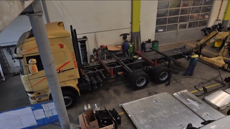 Truck Assembly Workshop with Manufacturing Equipment