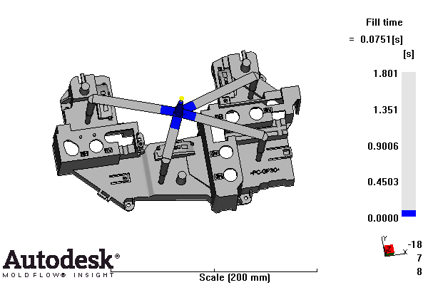 Mold Flow Analysis Simulation Result
