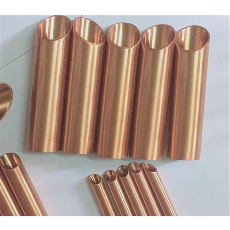 Polished brass tubes with different surface finishes