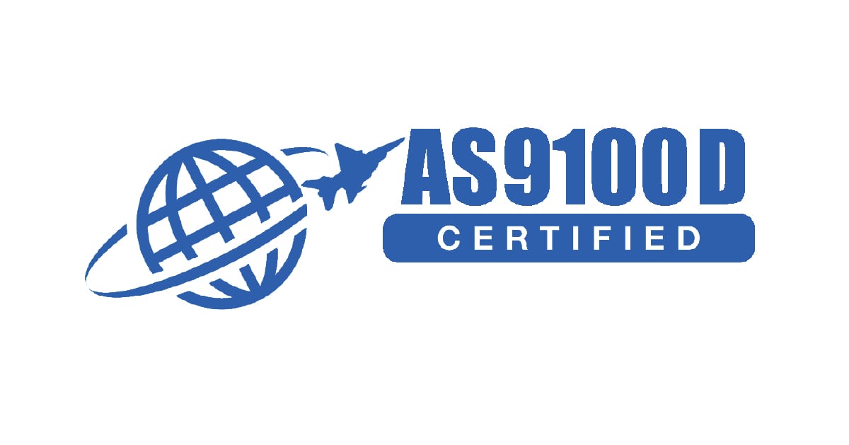 AS9100D Certified quality badge