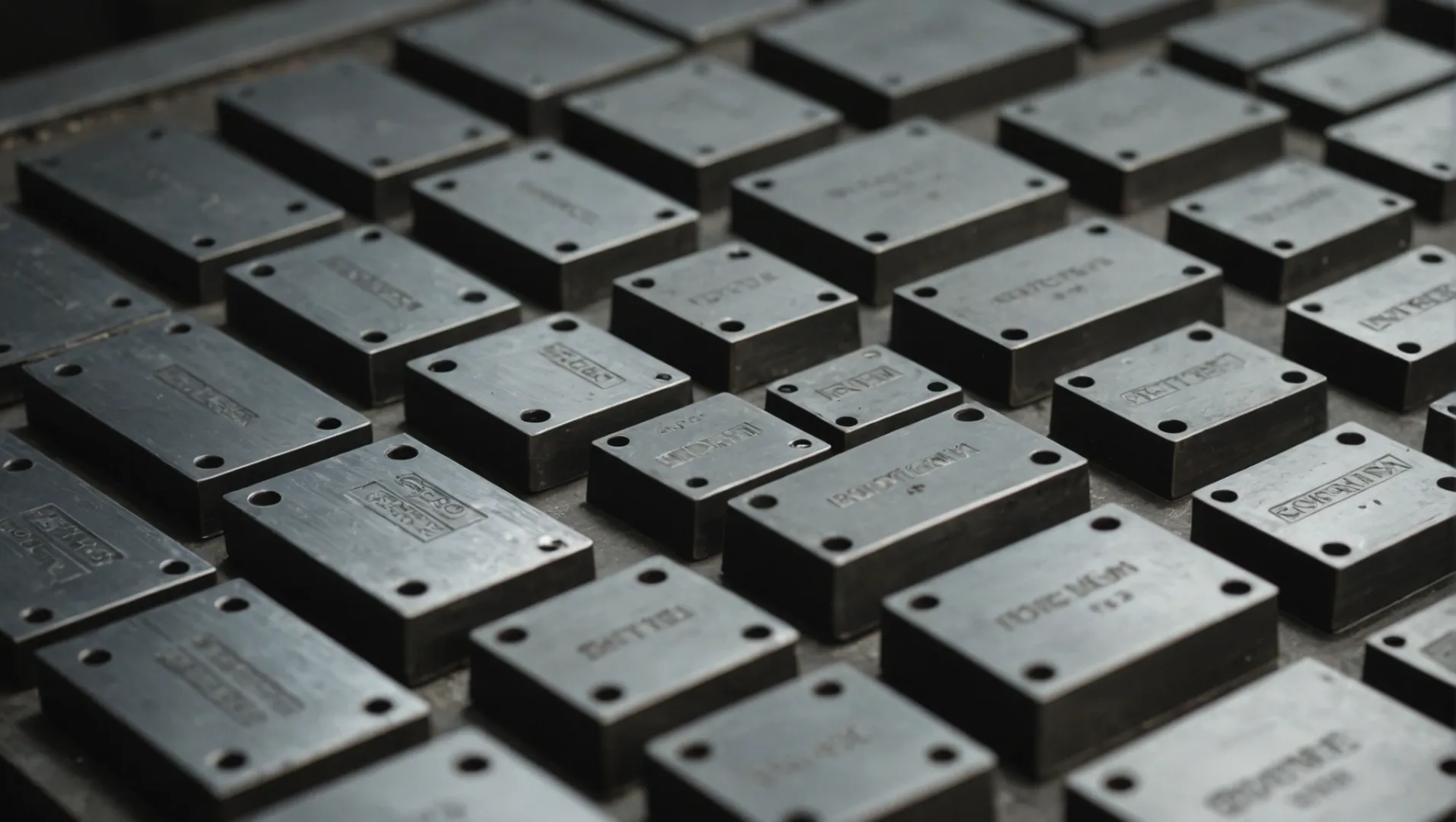 Injection mold steel material samples