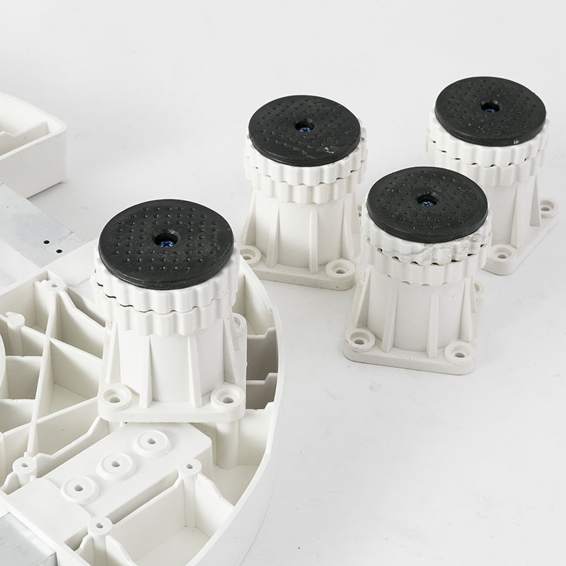 Washing machine plastic control buttons and panel assembly