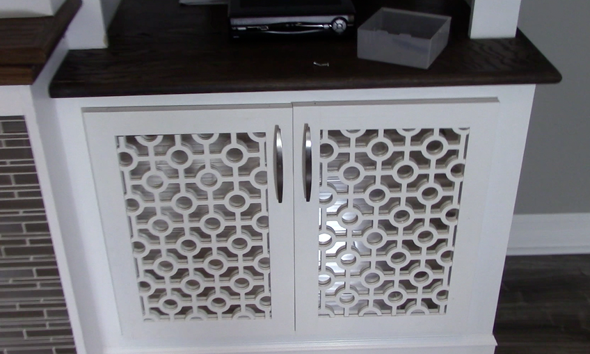 Custom CNC carved cabinet doors