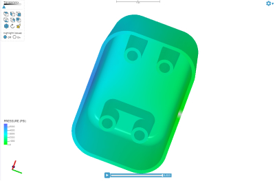 Mold flow analysis simulation for injection molding