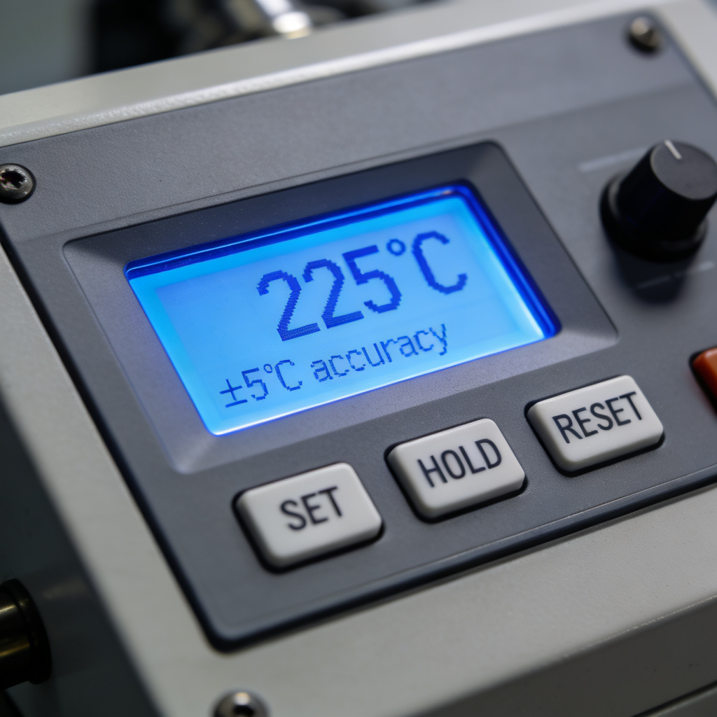 Precision temperature control panel for injection molding, ±5°C accuracy