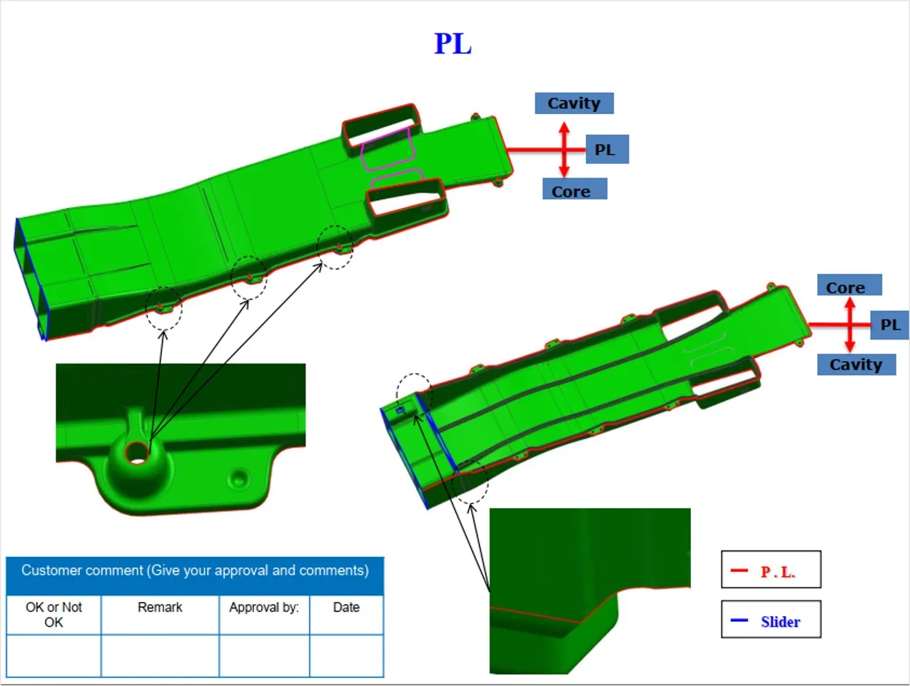 DFM analysis and mold design review