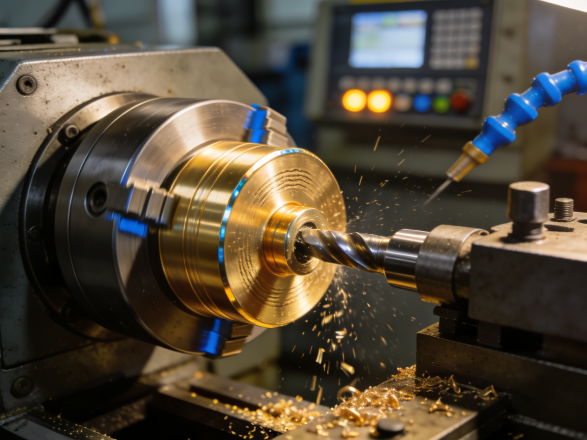 CNC lathe machining brass parts