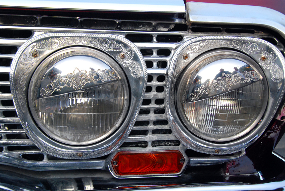 Custom Car Headlight Chrome Frame
