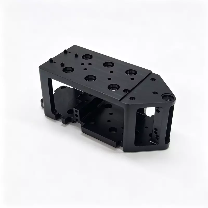 Black anodized aluminum CNC housing