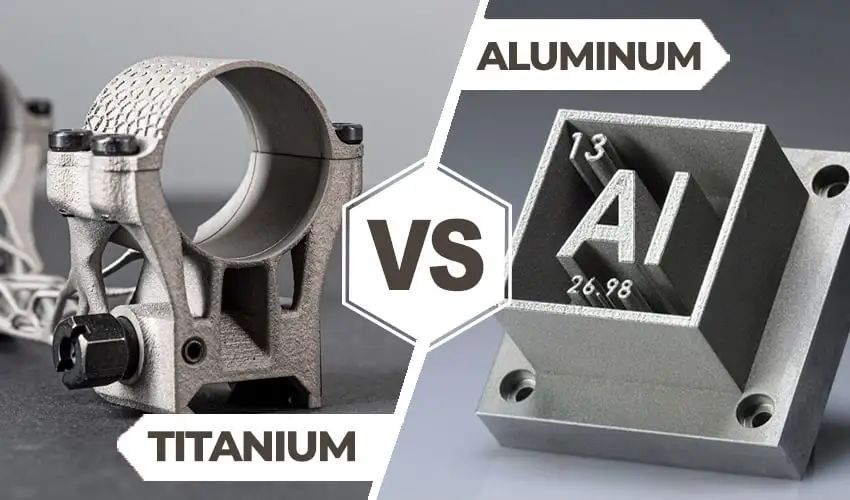 Titanium vs aluminum material comparison