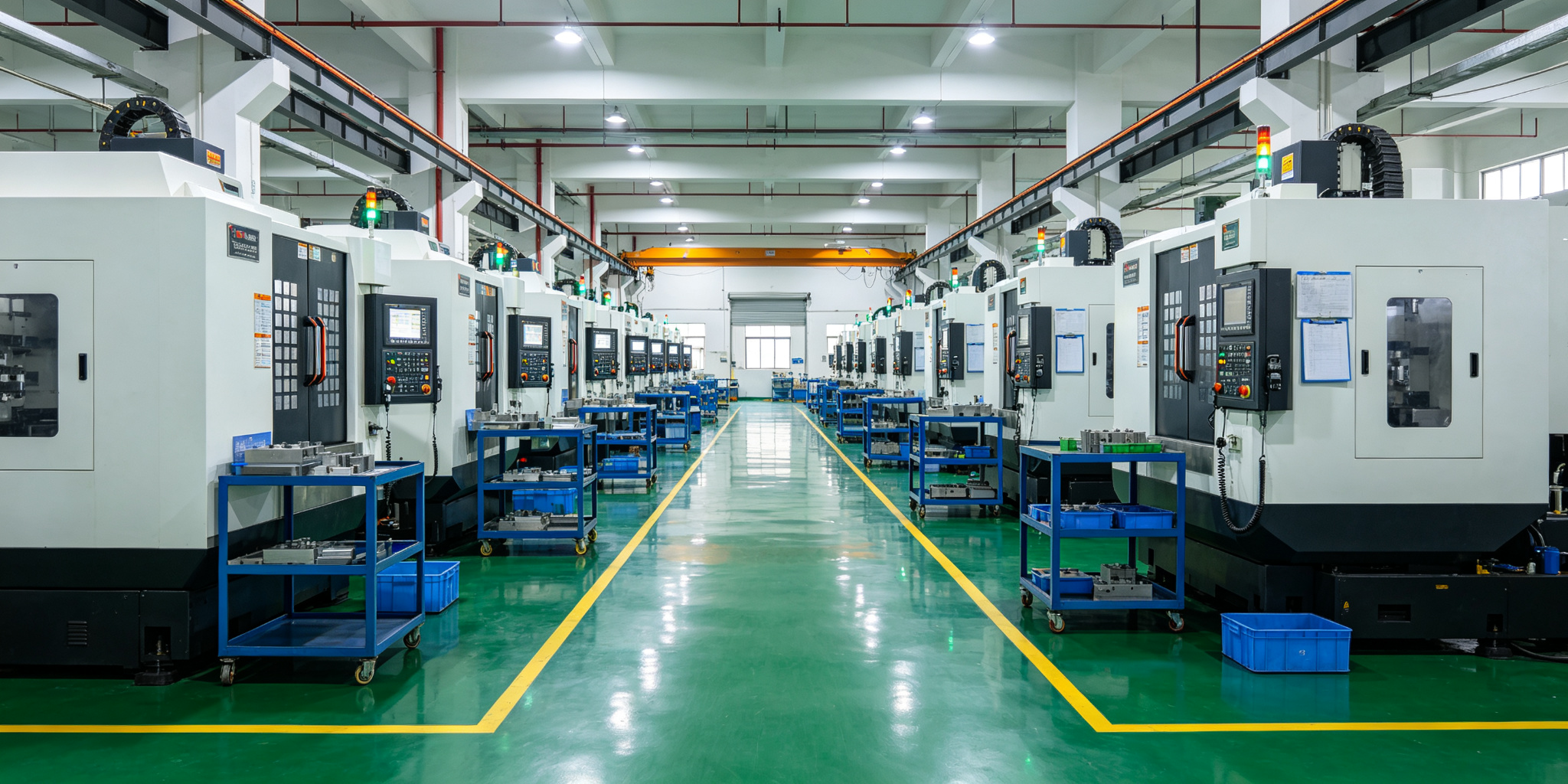 Modern precision mold manufacturing factory with CNC machines and EDM equipment at Xiamen Goldcattle