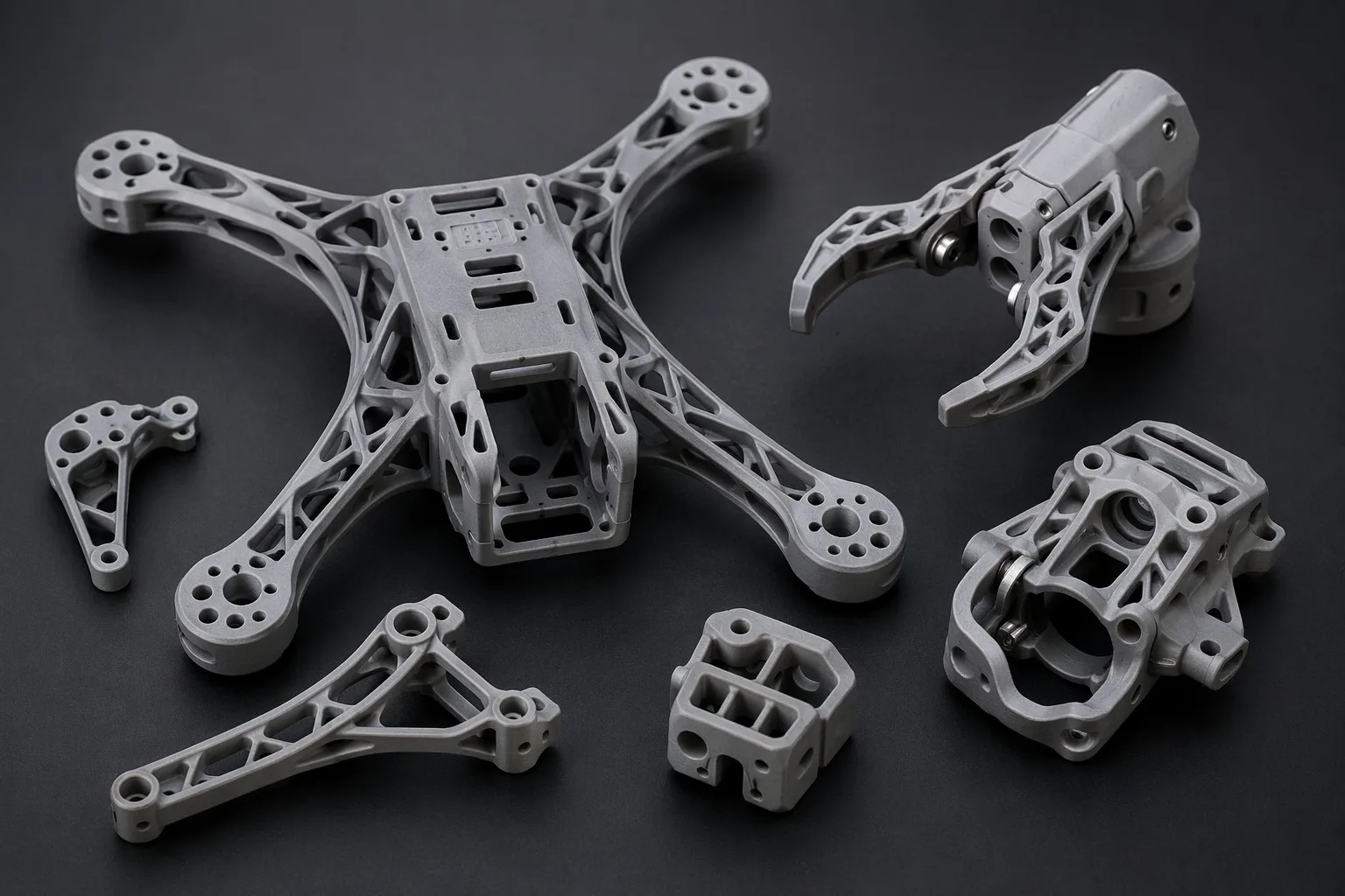 3D printed drone and robot components