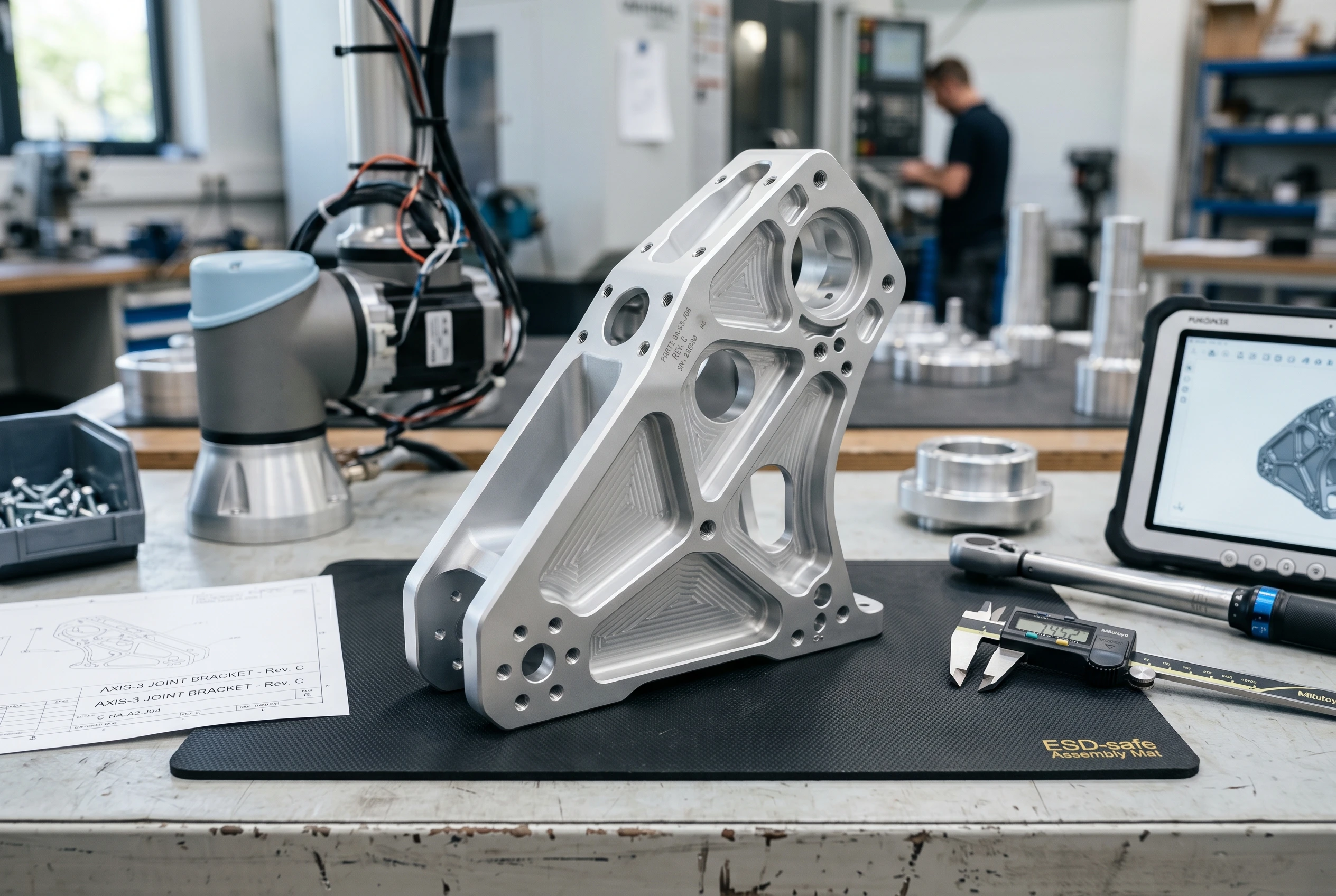 Robotics precision aluminum CNC structural component